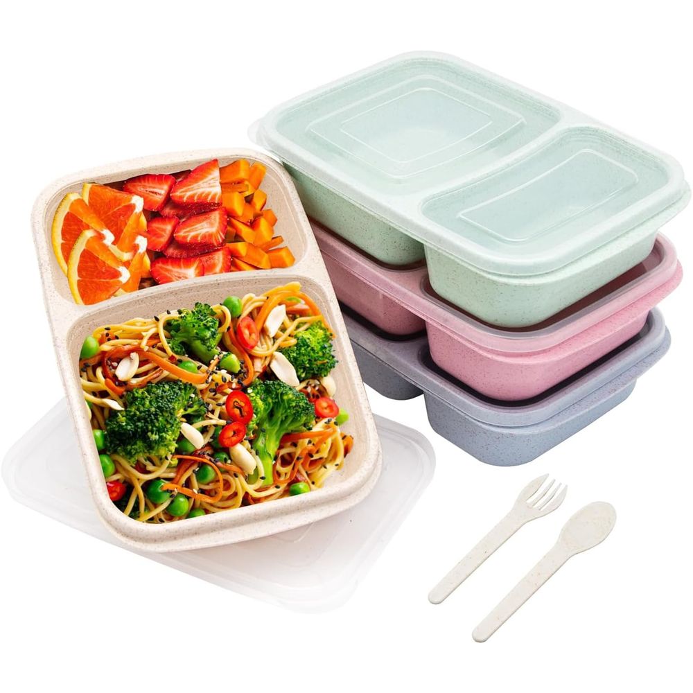 Meal Prep Lunch - 4 Pack Bento Lunch Box, 2