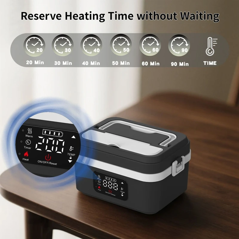 Meal Prep Lunch - Rechargeable Waterless Electric Lunch Box Portable