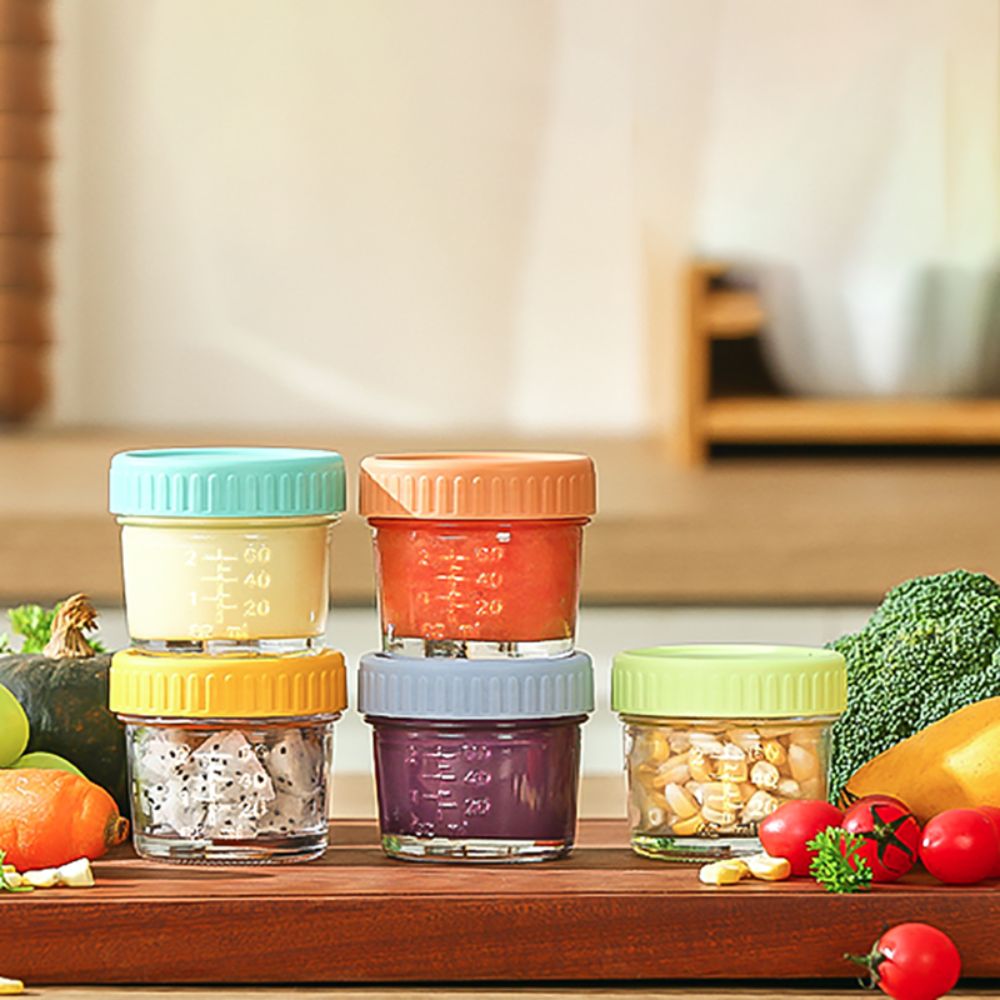 Sauce Dipping Cup - 6pcs Mason Jar Glass Baby Food