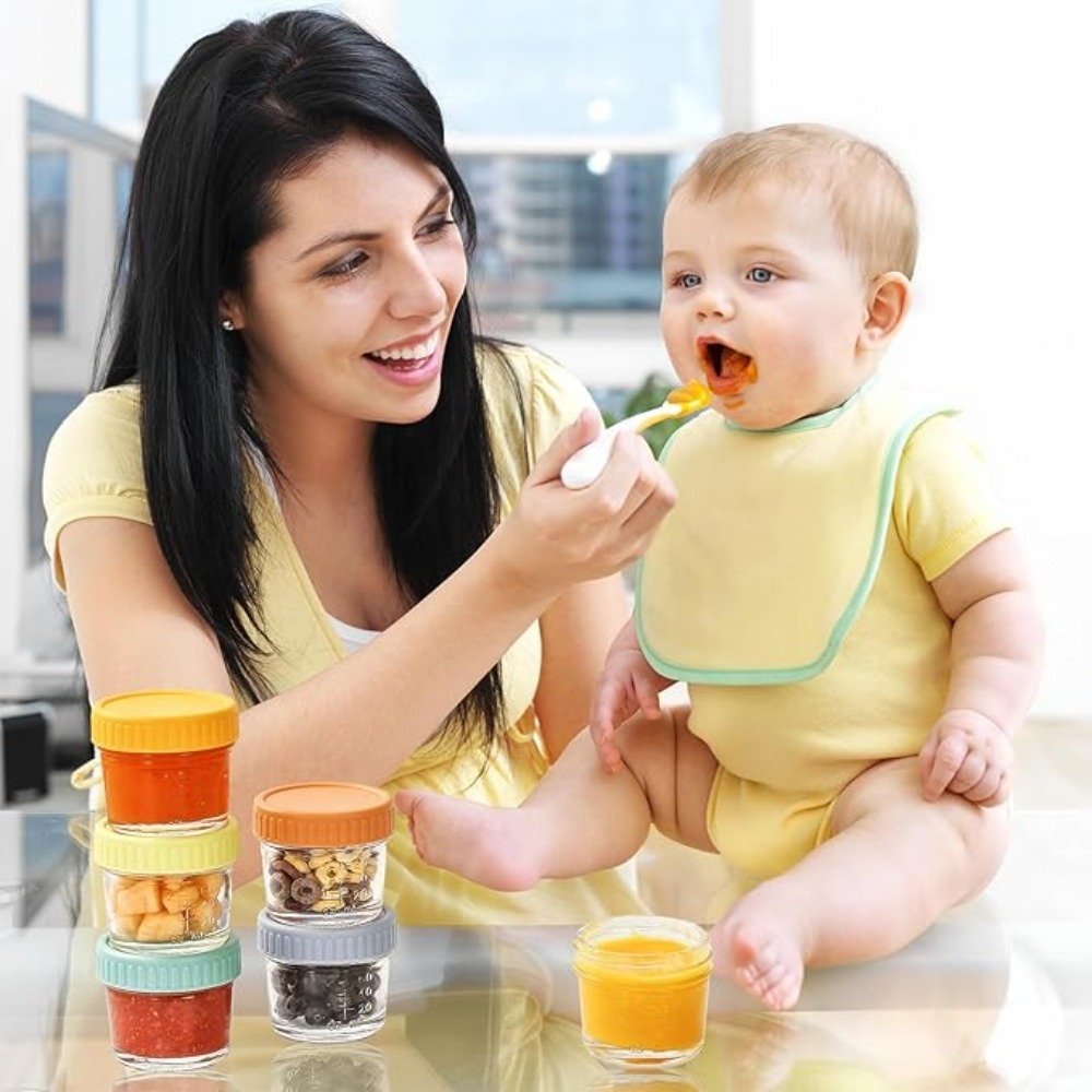 Sauce Dipping Cup - 6pcs Glass Baby Food Jar Reusable