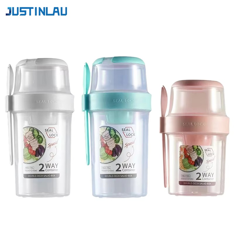 Meal Prep Jar - JUSTINLAU Portable Fitness Weight Reducing Salad