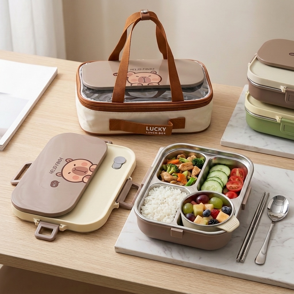 Meal Prep Soup - 304 Stainless Steel Bento Lunch Box