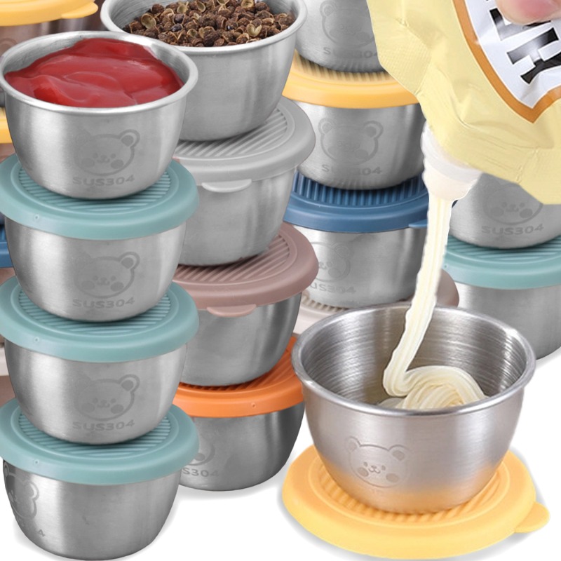 Sauce Dipping Cup - 10/1pc 50ml Leakproof Stainless Steel Dipping
