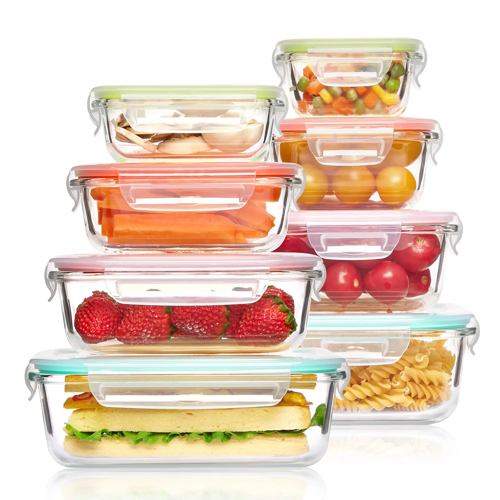 Meal Prep Lunch - Glass Lunch Box Food Storage Containers,