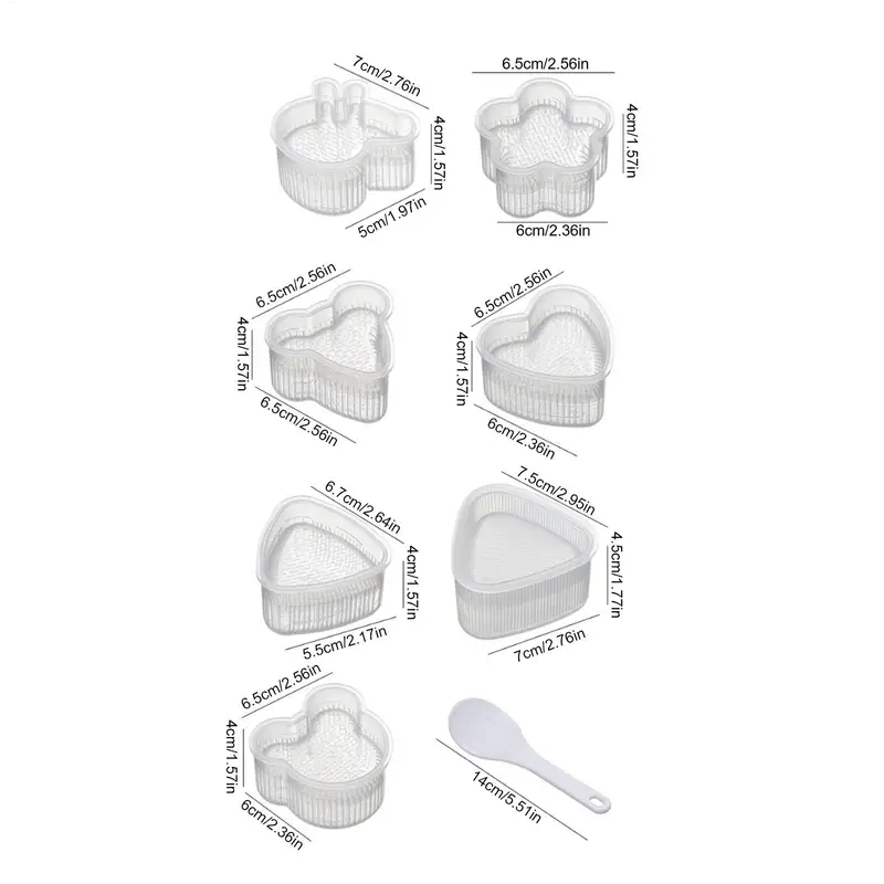 1/2/3/4/5/6set Cartoon Sushi M - Rice Ball Mold 评论和价格