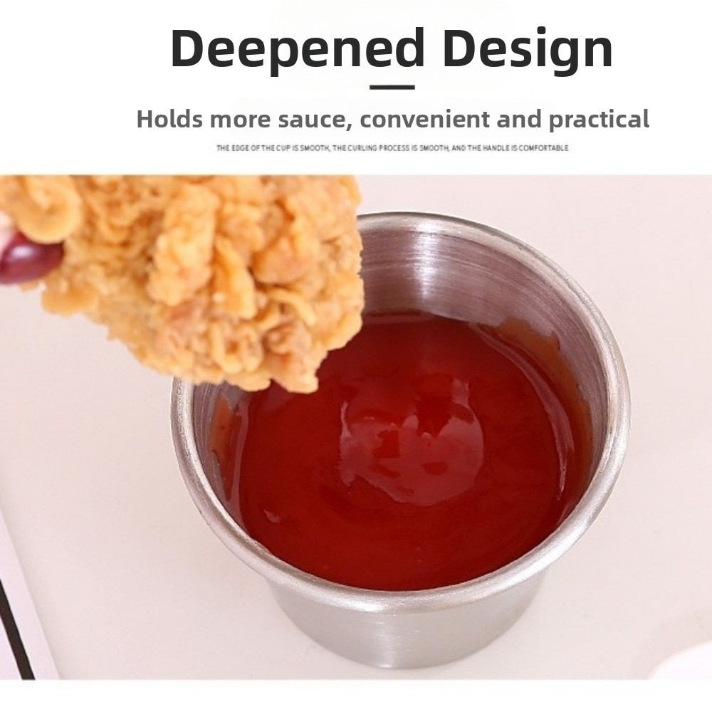 12PCS/SET Stainless Steel Dipp - Sauce Dipping Cup 评论和价格