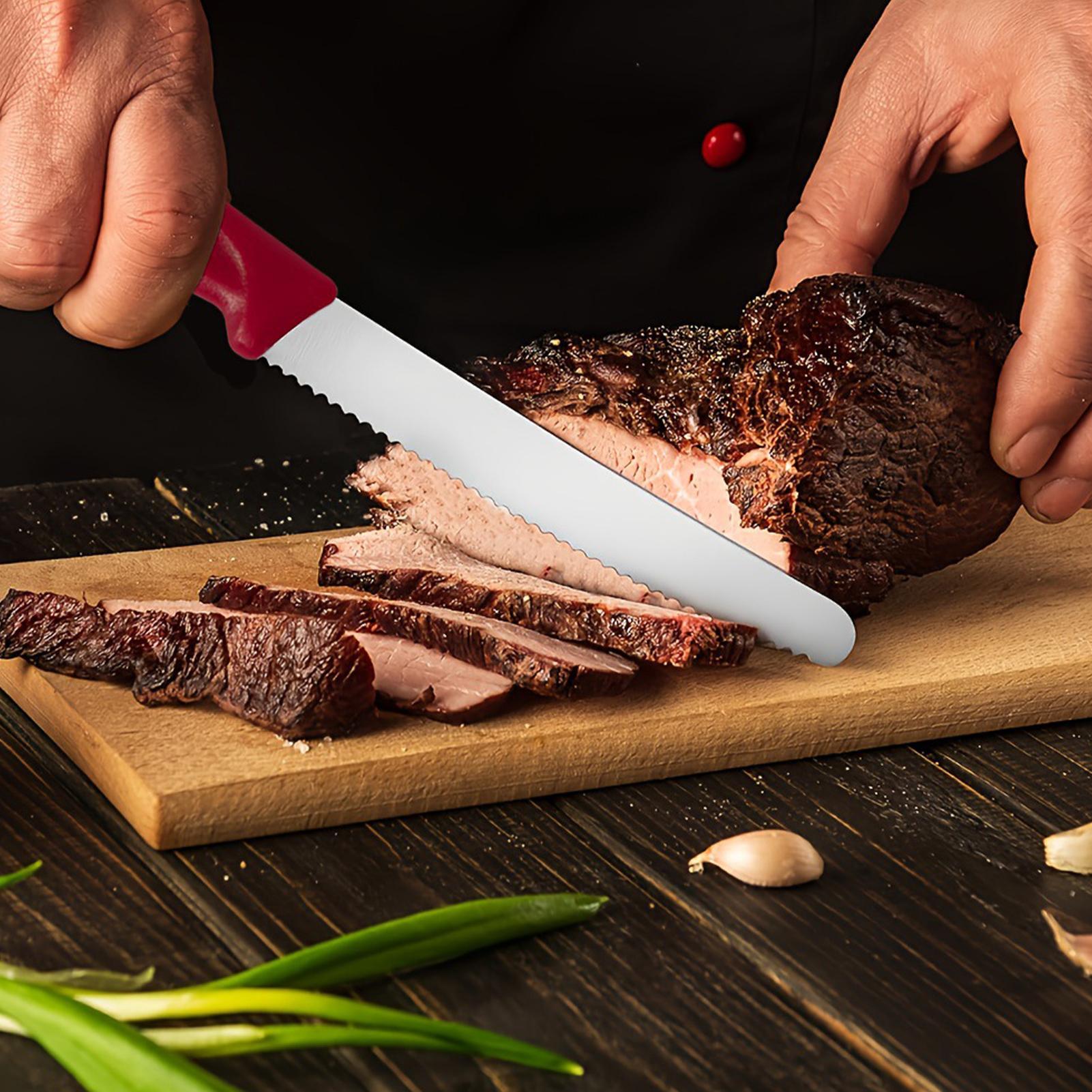 Serrated Steak Cutter 5 Pieces - Meal Prep For Cutting 评论和价格