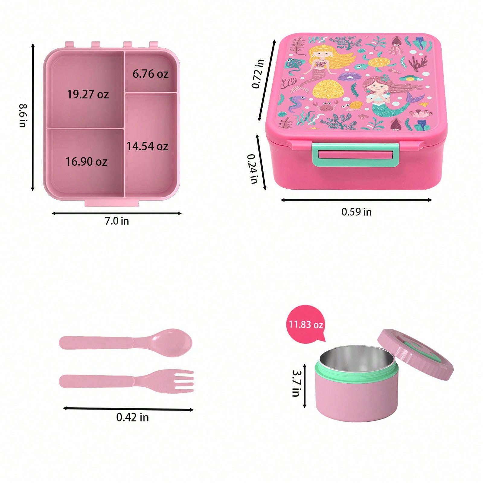 Children Bento Lunch Box with  - Meal Prep Soup 评论和价格