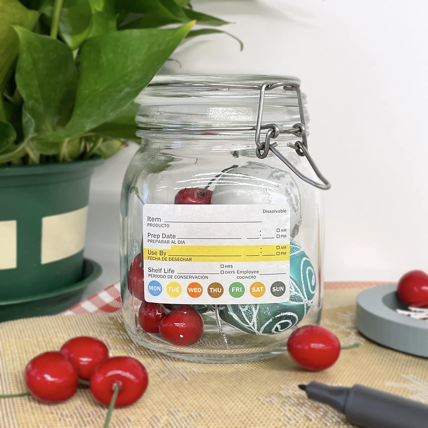 250Pcs/Roll Food Date Labels W - Meal Prep Jar 评论和价格