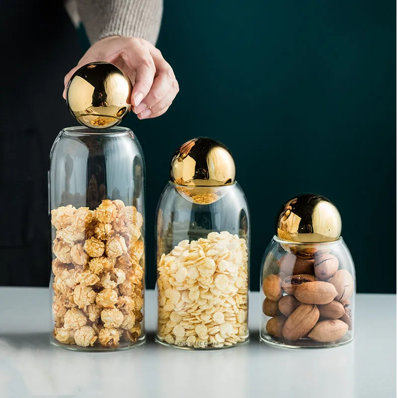Golden Cork Cover Glass Storag - Meal Prep Jar 评论和价格