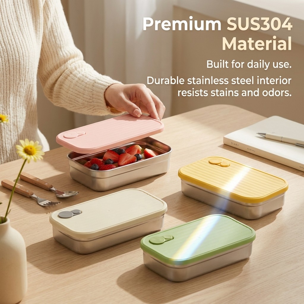 Stainless Steel Bento Box Meta - Meal Prep Lunch 评论和价格