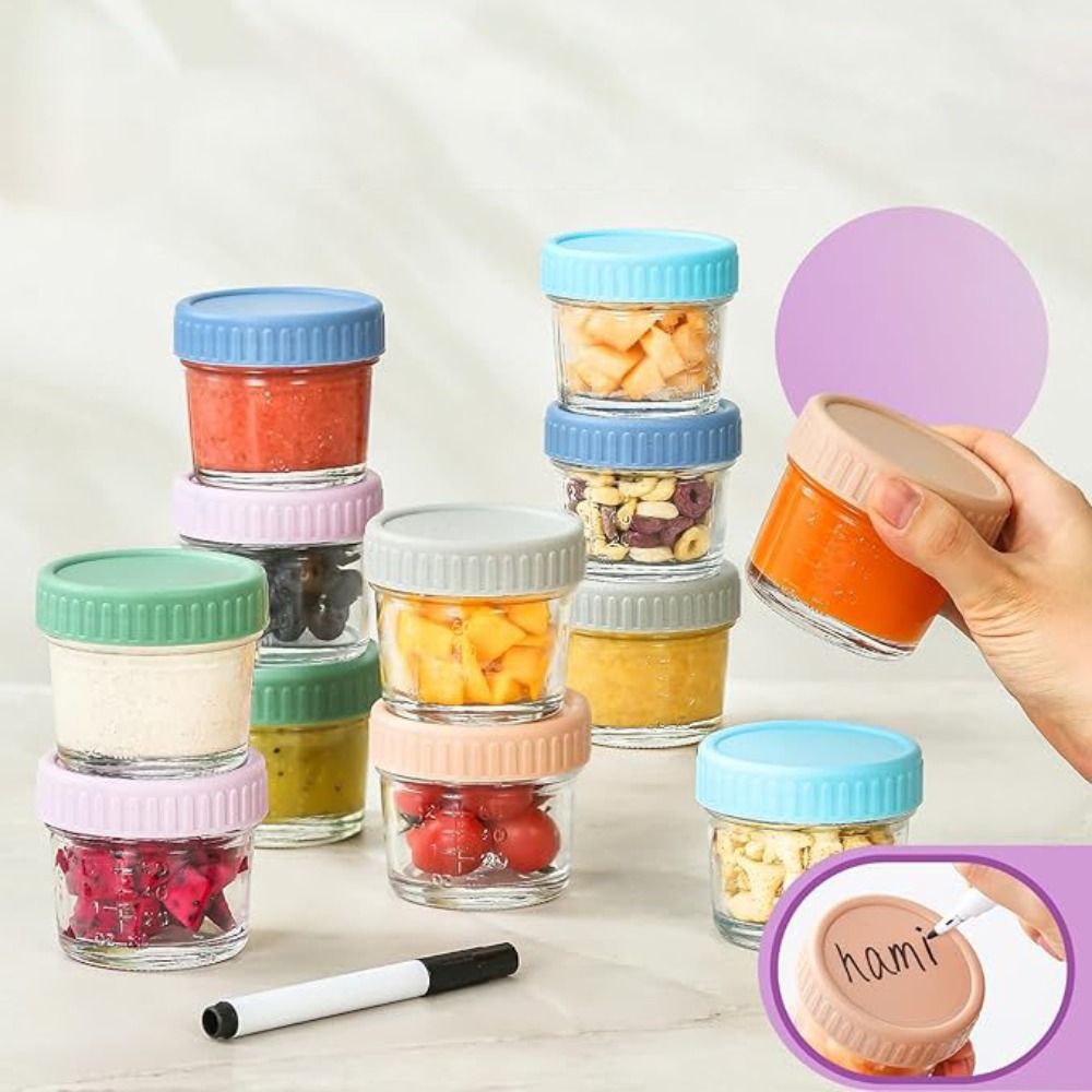 6pcs Mason Jar Glass Baby Food - Sauce Dipping Cup 评论和价格