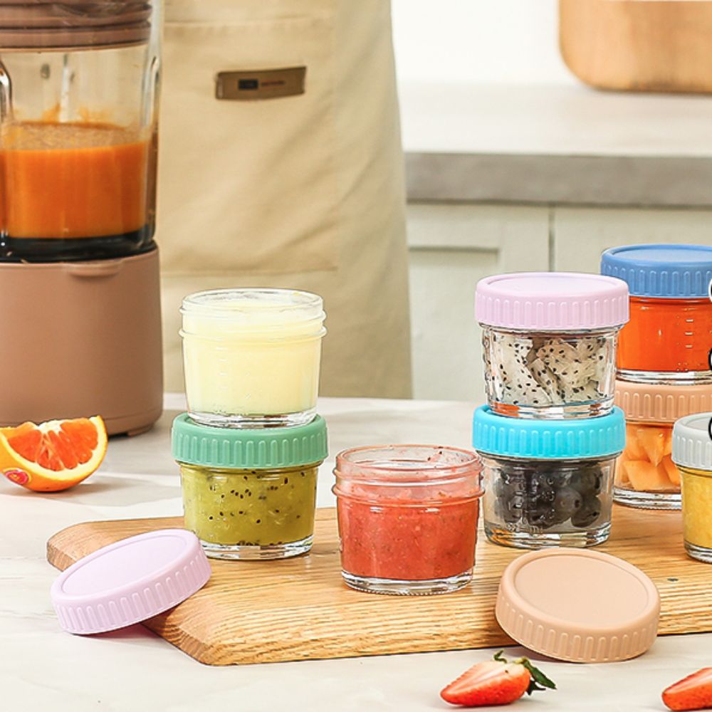 6pcs Mason Jar Glass Baby Food - Sauce Dipping Cup 评论和价格