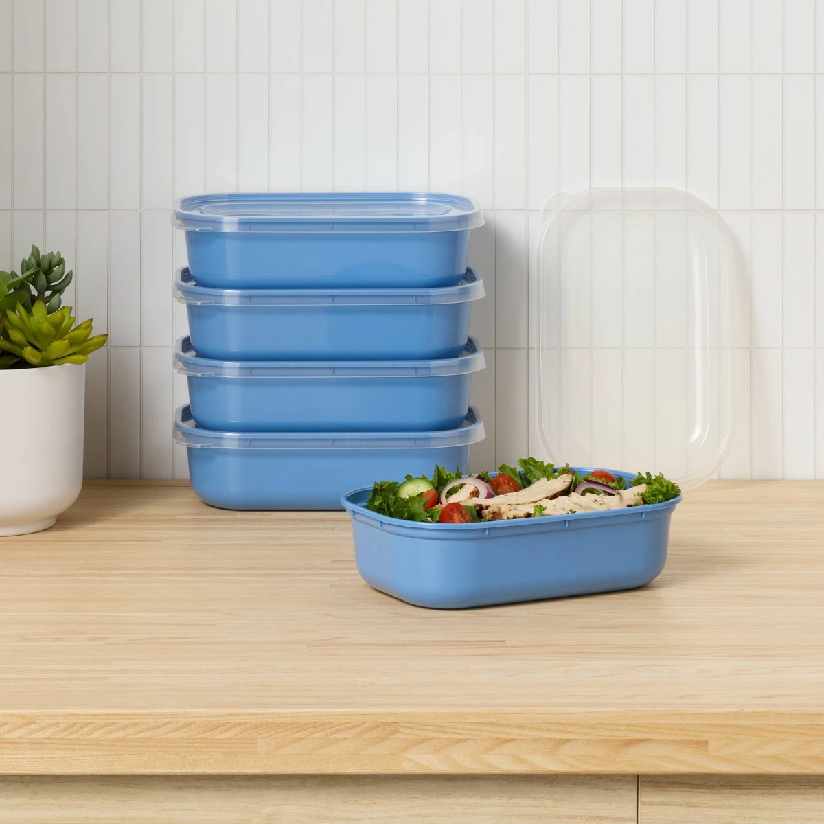 2026 New Blue Single Compartme - Meal Prep Lunch 评论和价格