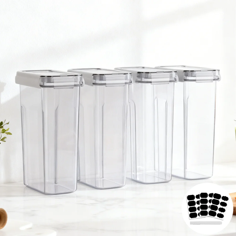4pc/8pc Food Containers Set 4L - Meal Prep Jar 评论和价格