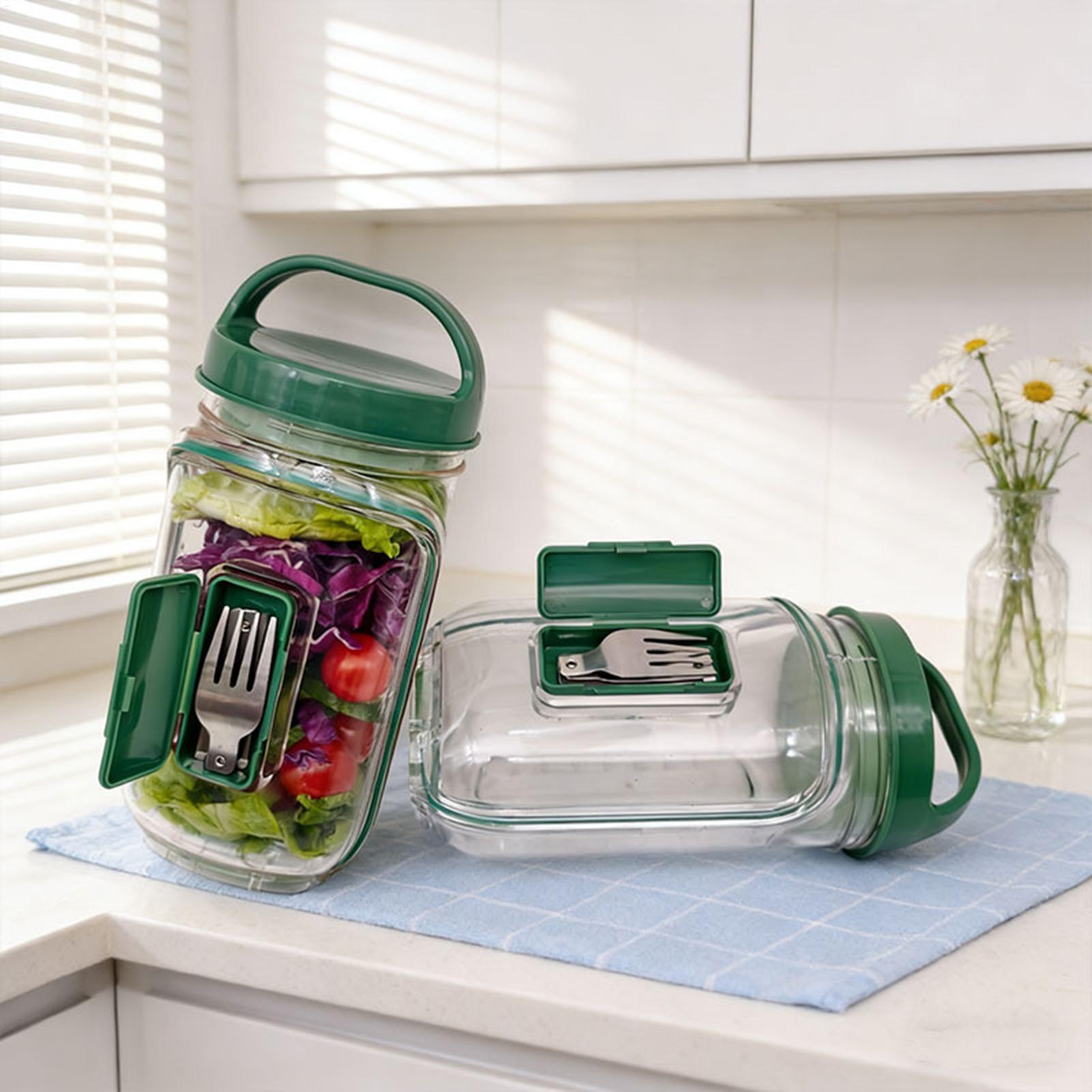 1000ml Leakproof Salad Contain - Meal Prep Jar 评论和价格