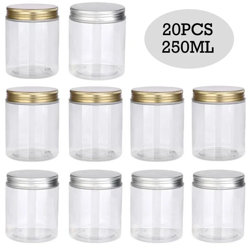 20pcs 250ml Clear Empty Plasti - Meal Prep Jar 评论和价格