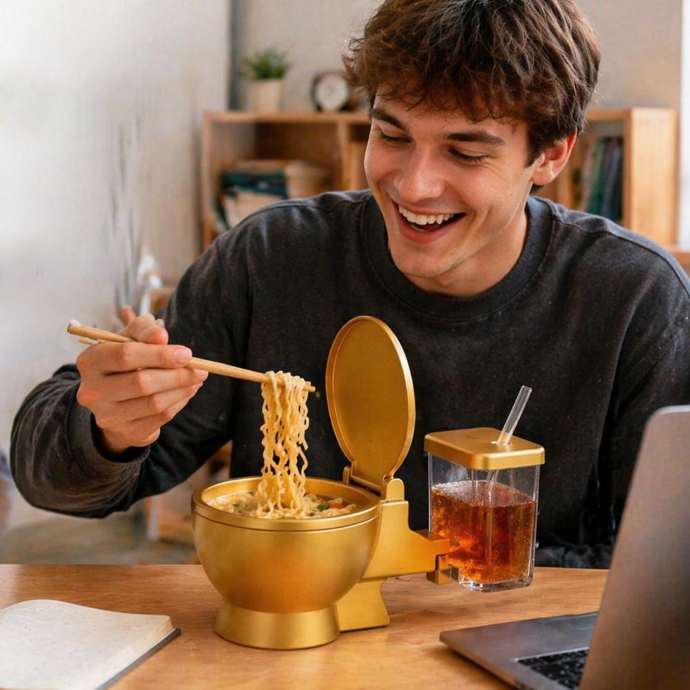 Toilet Shaped Ramen Bowl Set,  - Meal Prep Soup 评论和价格
