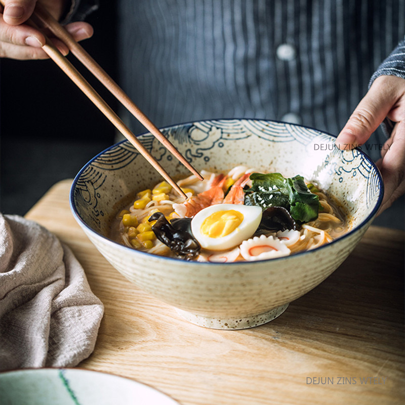 8-inch Ceramic Noodle Bowl Jap - Meal Prep Soup 评论和价格