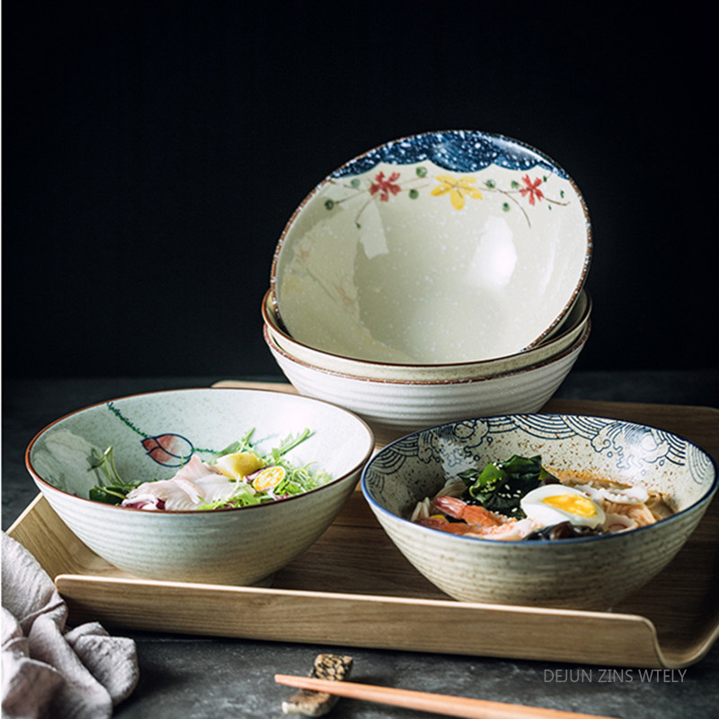 8-inch Ceramic Noodle Bowl Jap - Meal Prep Soup 评论和价格