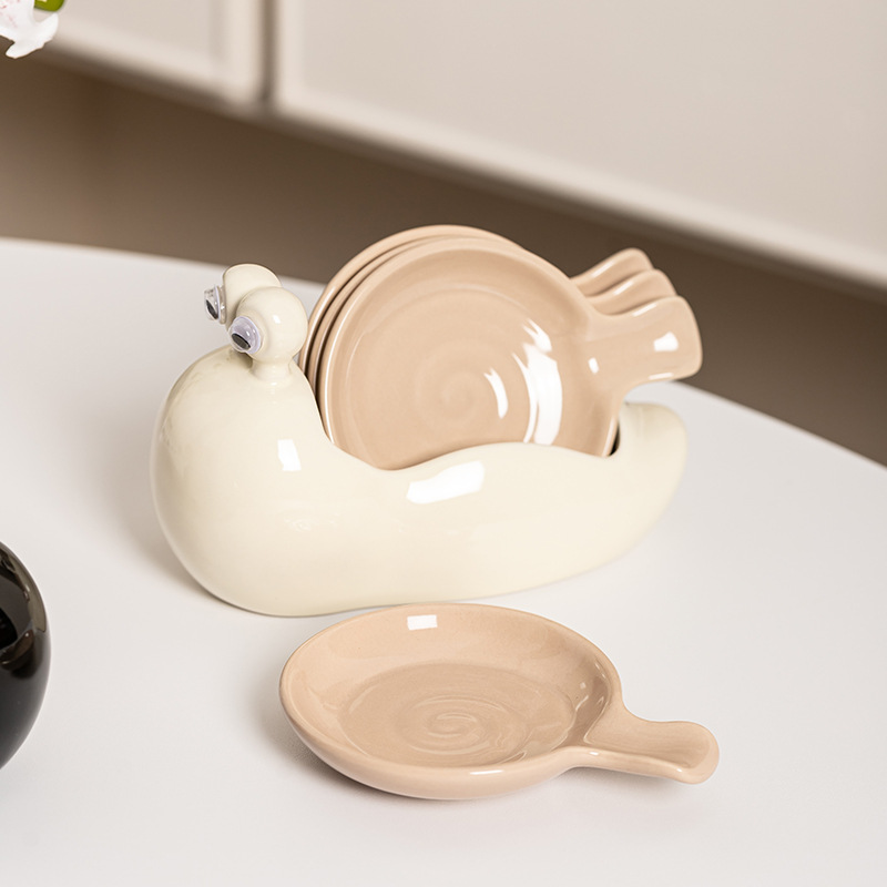 Snail Ceramic Small Dish House - Sauce Dipping Cup 评论和价格