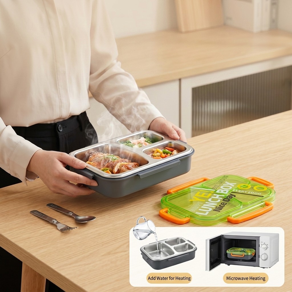 Microwavable 304 Stainless Ste - Meal Prep Lunch 评论和价格
