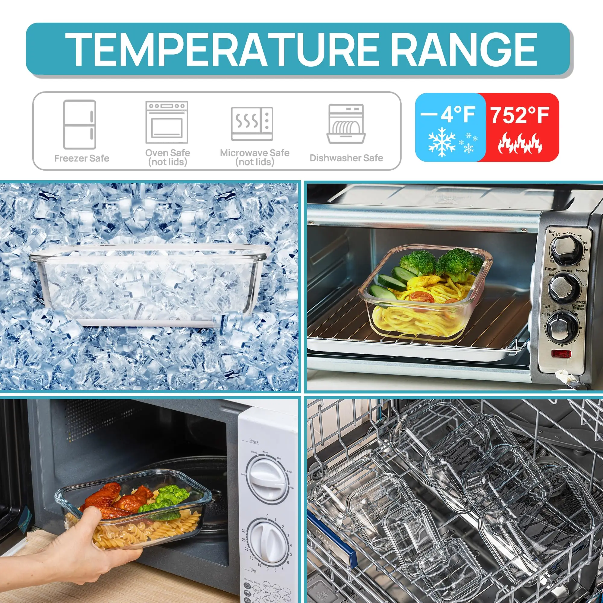 Glass Lunch Box Food Storage C - Meal Prep Lunch 评论和价格