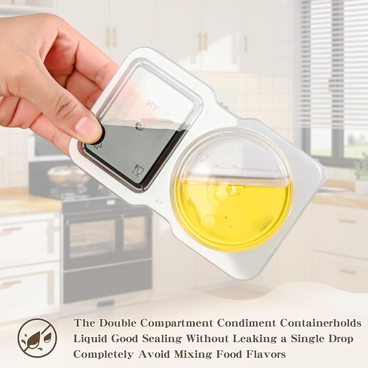 20pcs Portable Dual Compartmen - Sauce Dipping Cup 评论和价格