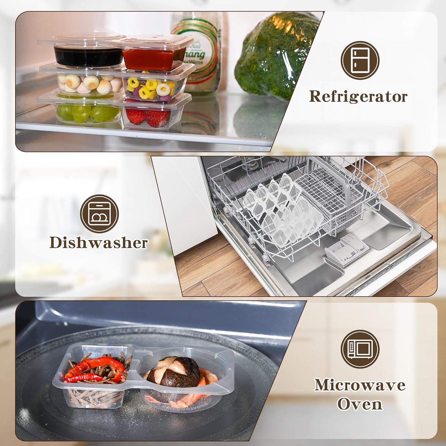 20pcs Portable Dual Compartmen - Sauce Dipping Cup 评论和价格