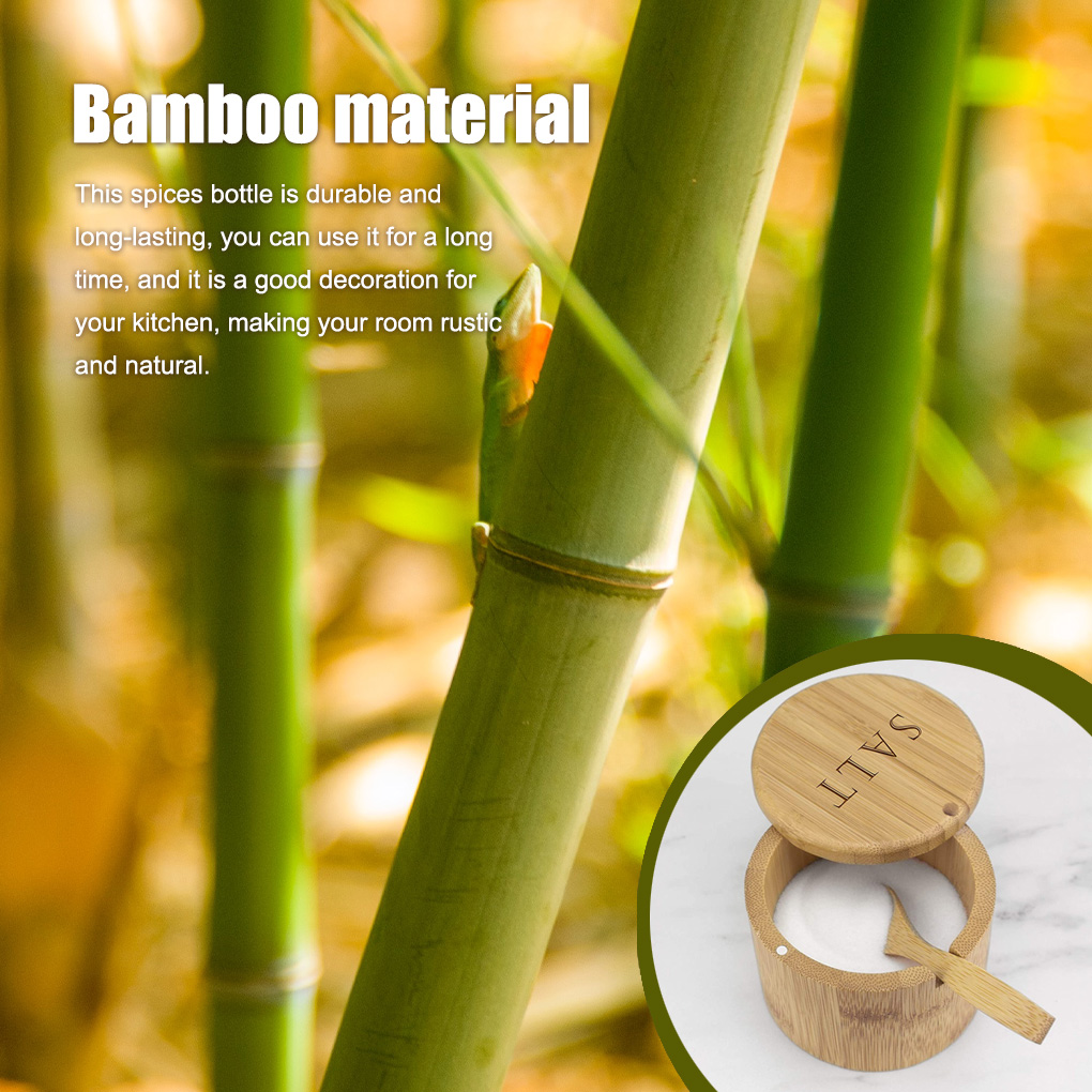 Spice Jar Shaker Bamboo Pepper - Herb Keeper Bottle 评论和价格