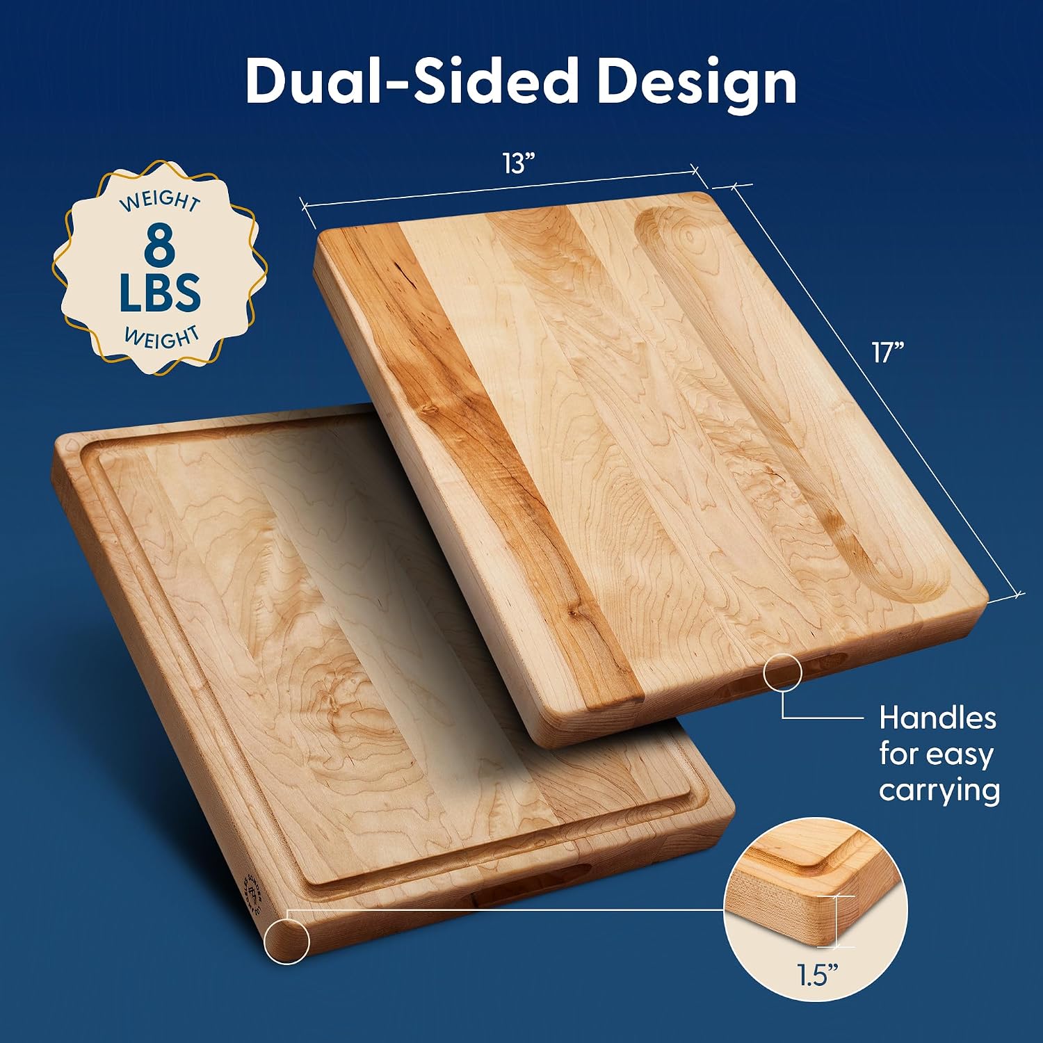 Hard Maple Wood Cutting Board, - Meal Prep For Cutting 评论和价格