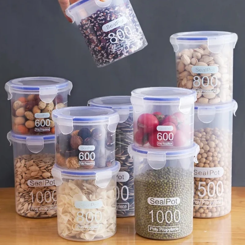 1/4PCS Sealed Jars With Scale  - Meal Prep Jar 评论和价格