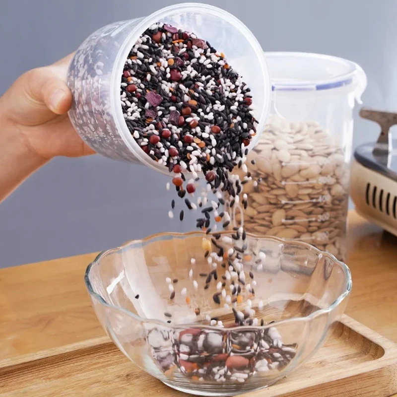 1/4PCS Sealed Jars With Scale  - Meal Prep Jar 评论和价格